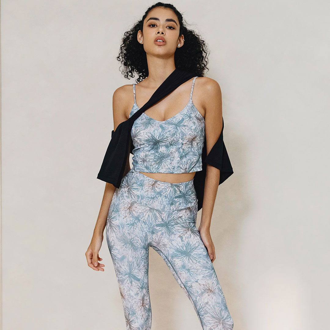 上下セット】パンパーストラッピークロップドタンク＆ハイライズスリム