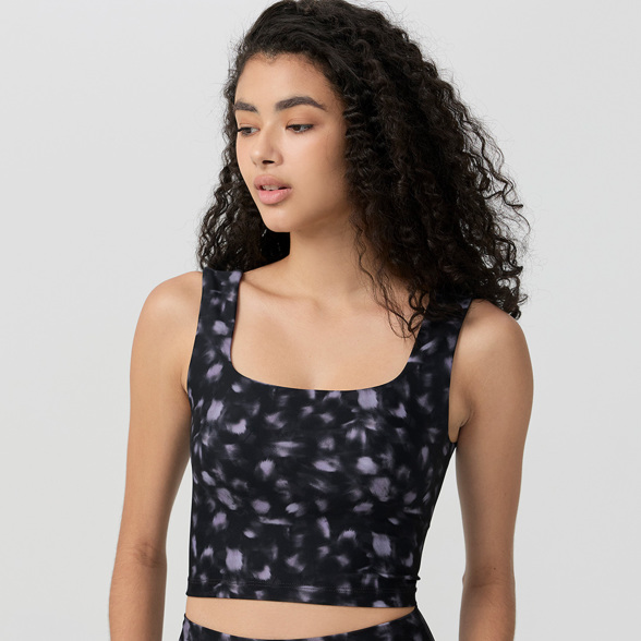 上下セット】Uシェイプスムースクロップドタンク＆ハイライズ