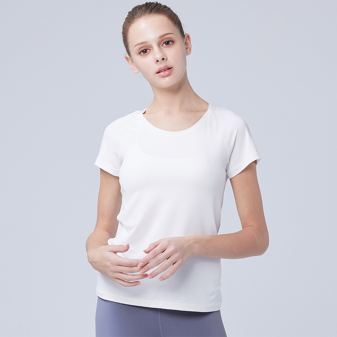 フィットTシャツ／バニラホワイト |イージーヨガ通販