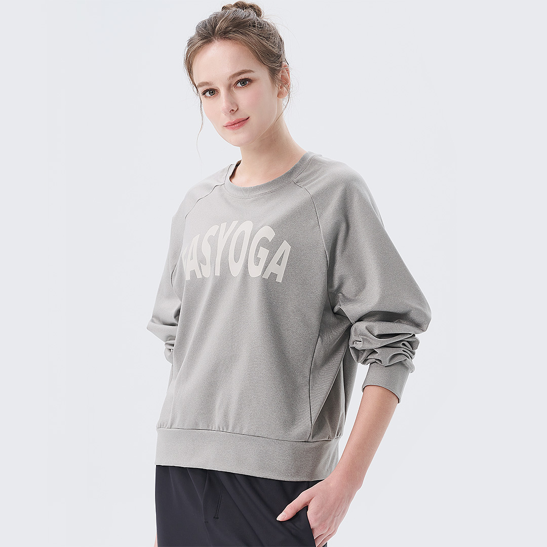 SALE 30%OFF】ラグランロゴロングスリーブ／Mグレー |イージー