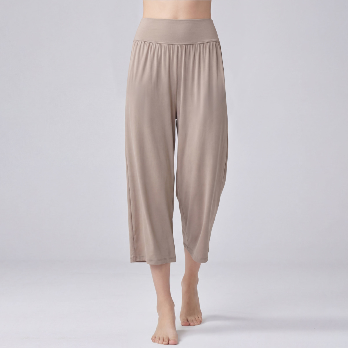 予約】ハイライズエラスティックフレアパンツ／カーキ |イージーヨガ通販