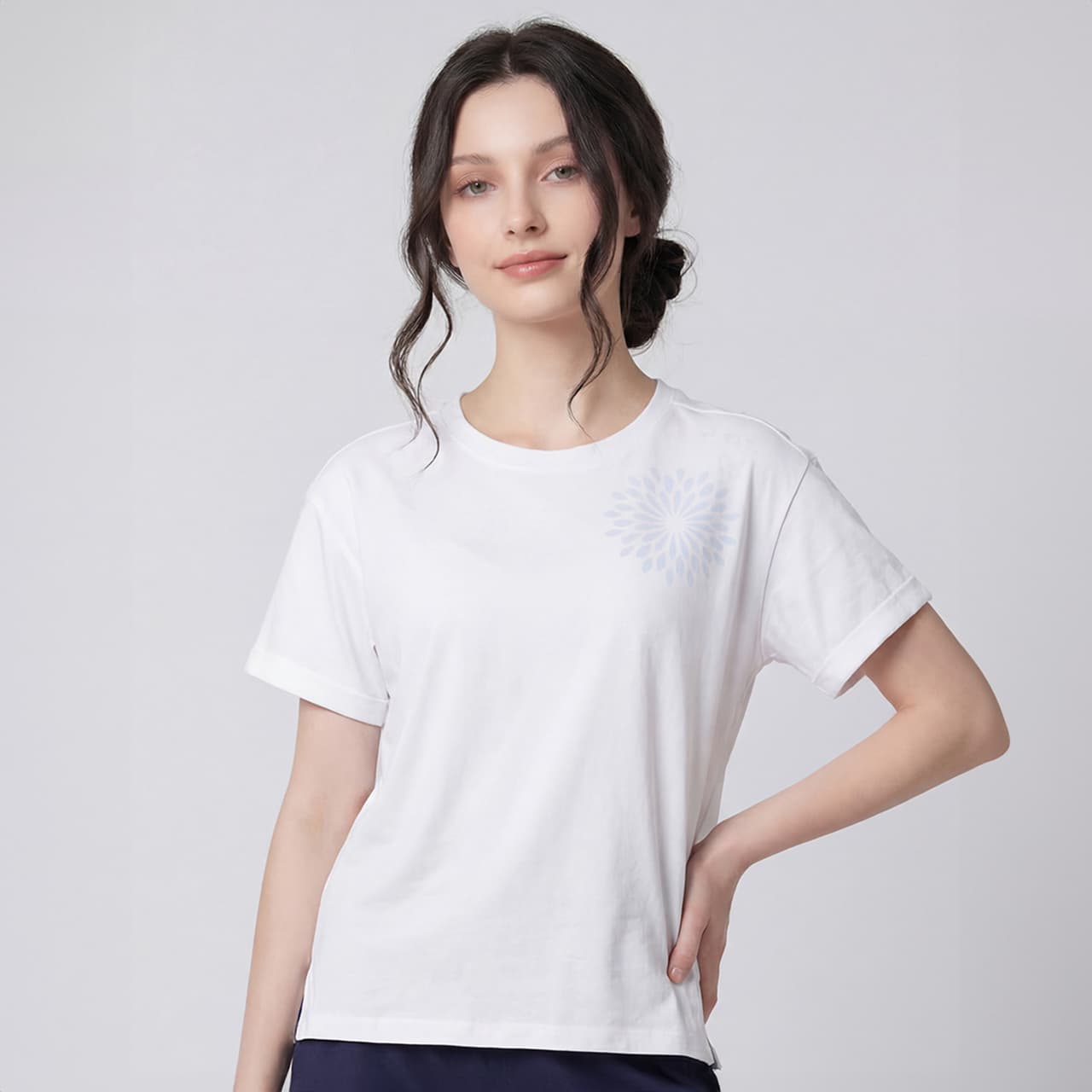 ラウンドネックチャクラTシャツ／スノーホワイト |イージーヨガ通販