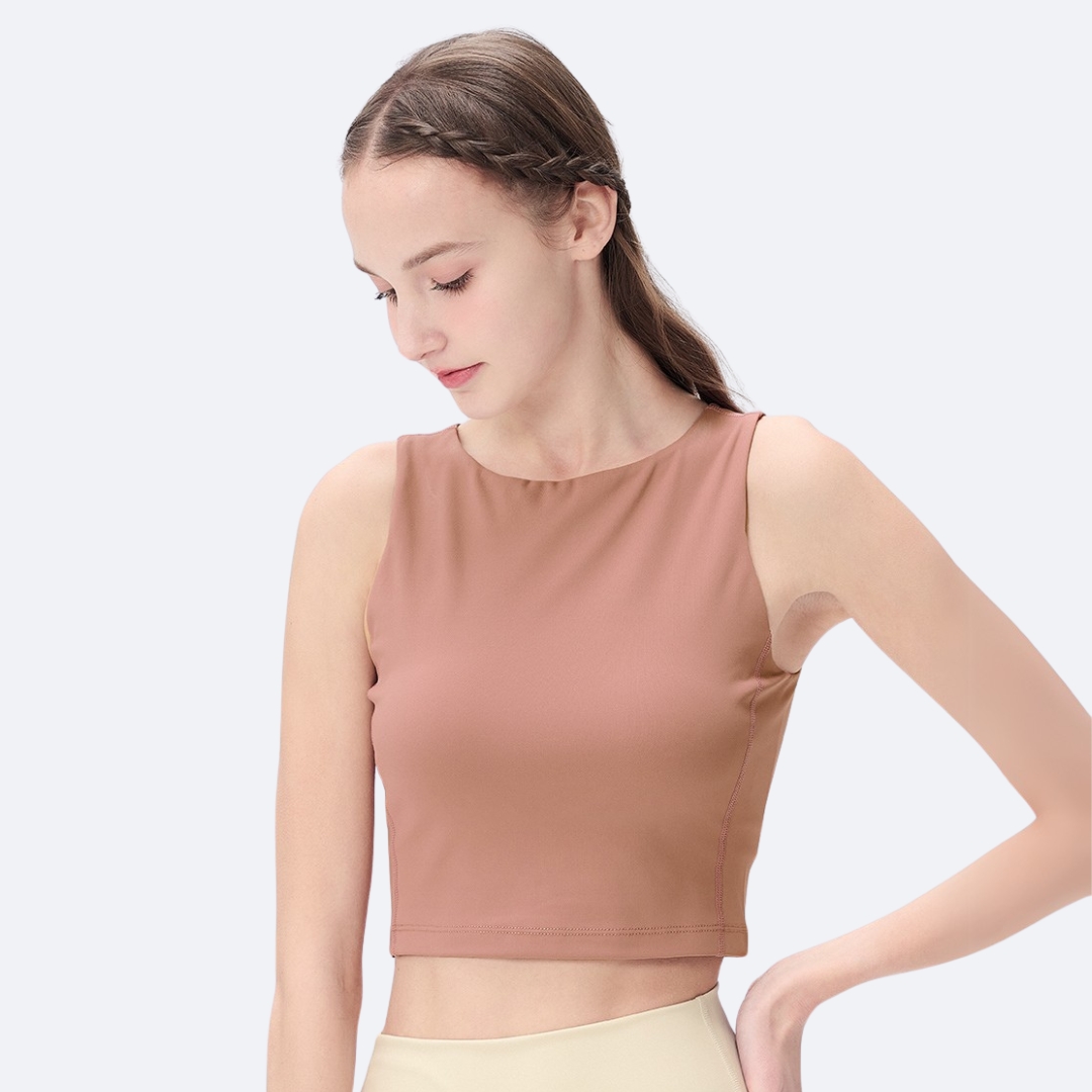 easyoga イージーヨガ スタンドカラー トップス タンクルルレモン