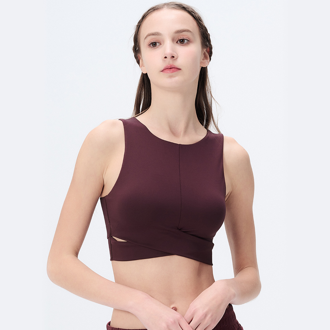 easyoga Vステディタンク ブラウンパープル 公式】easyoga｜着心地と美しさで選ばれるヨガウェア