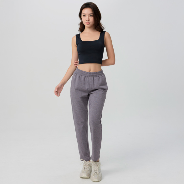 【美品】easyoga イージーヨガ クロップドタンク&レギンス セット S 上下セット】Uシェイプスムースクロップドタンク＆ハイライズ