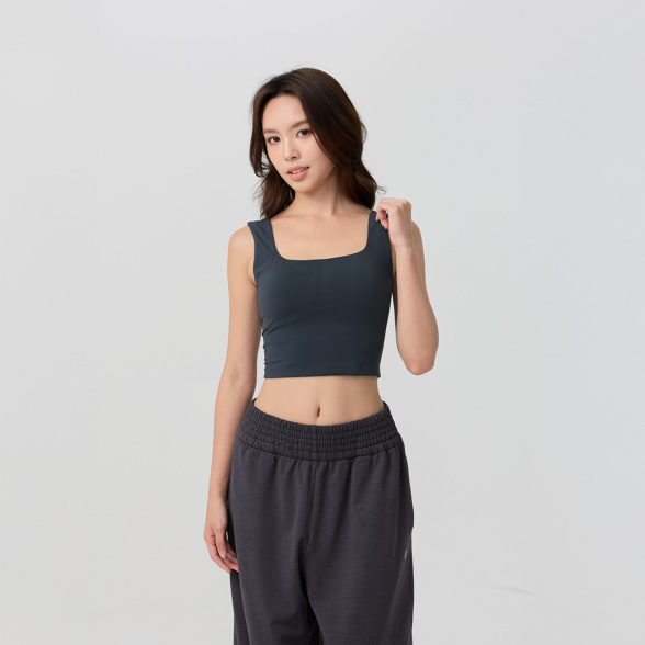 lululemon - イージーヨガeasyogaアクオスドロップタンクバッククロスキャミ新品同様美品 Uシェイプスムースクロップドタンク／ネイビー |イージーヨガ通販