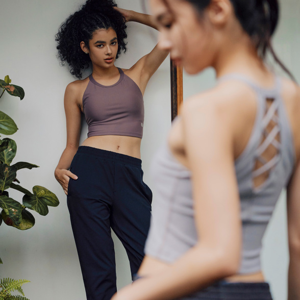 新品未使用品【yonfa ヨンファ】スクエアリブタンクトップ ヨガウェアブランド｜[Loopa] Yバックタンクトップ 無地 Y-back Yoga