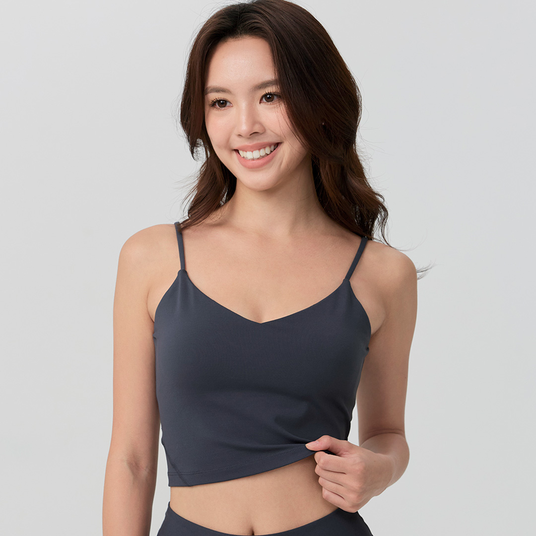 パンパーストラッピークロップドタンク／ネイビー |イージーヨガ通販
