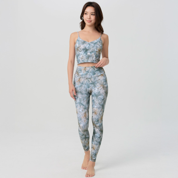 ハイライズスリムクロップドパンツ／フローラブルーグリーン |イージー