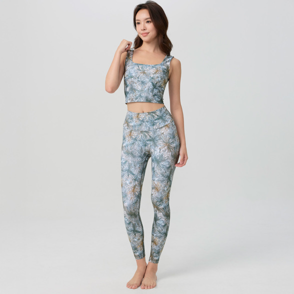 ハイライズスリムクロップドパンツ／フローラブルーグリーン |イージー