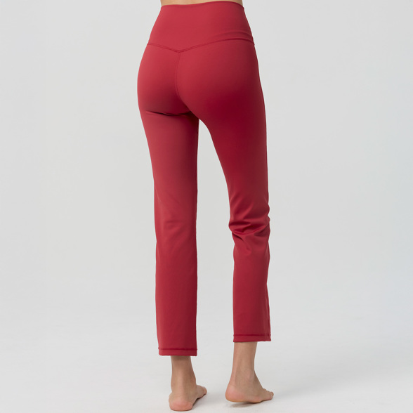 SALE 30%OFF】ハイライズベルボトムパンツ／レッド |イージーヨガ通販