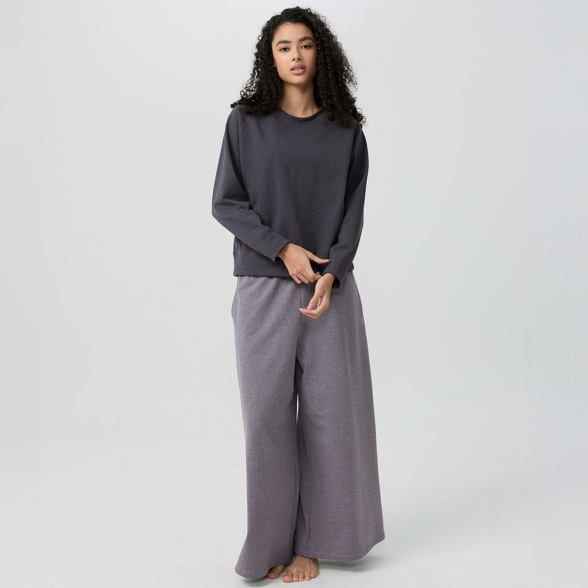 SALE 30%OFF】フリースリラックスロングスリーブ／ダークグレー