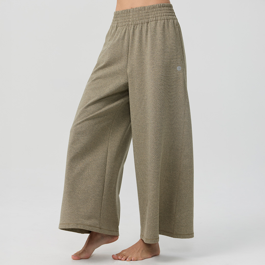 フリースワイドパンツ／カーキ |イージーヨガ通販